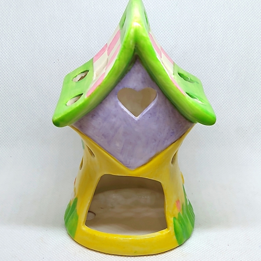 Cottage house tea light candle holder